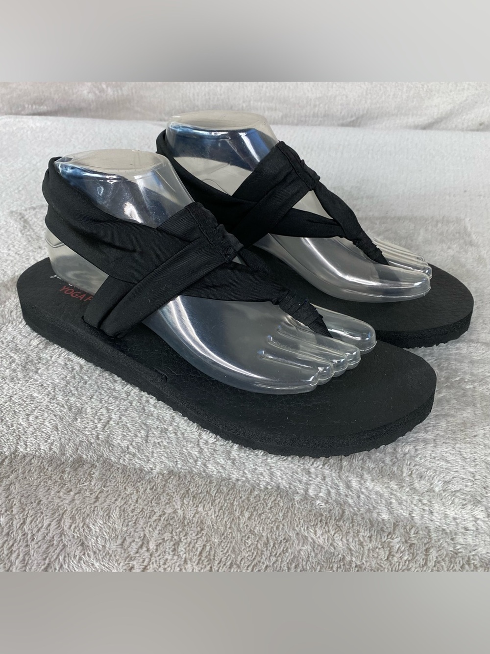Skechers Meditation Studio Kicks Womens Flip Flop Sandals Size 10 Black Sling